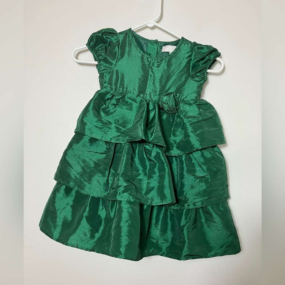 NEW!!!! Camilla Dress Kids 4 Green Formal Tiered Ruffle Wedding/ Pageant Dress